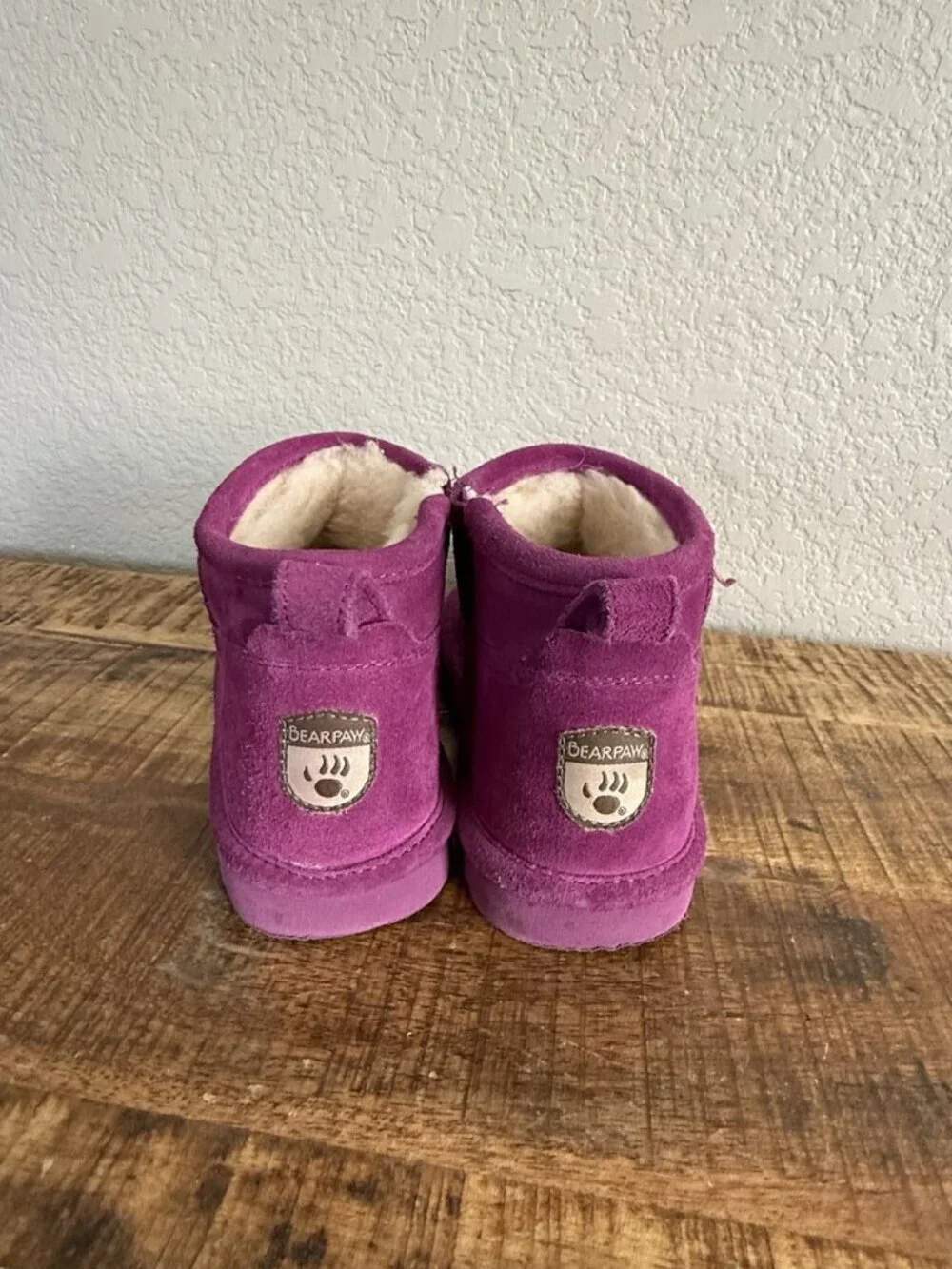 Bearpaw Shorty Youth Youths Ankle High Boots Purple Violet 2 M US Big Kid Medium